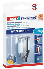 Tesa Powerstrips veľké vodeodolné prúžky - biele, nosnosť 2 kg