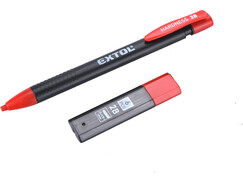 Extol Premium 8853005 ceruzka tesárska s vymeniteľnou tuhou, 144mm, 7ks tuha, tvrdosť 2B